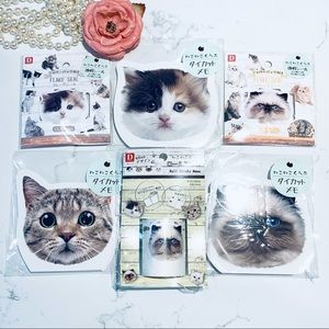 Daiso Japan 6 Packs of Cute Cat Sticker flake seal